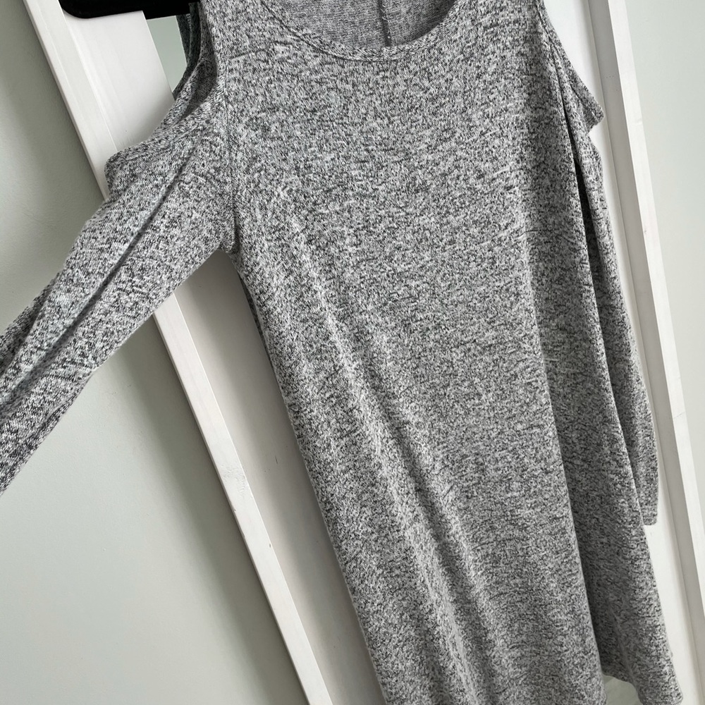 Gray sweater dress
